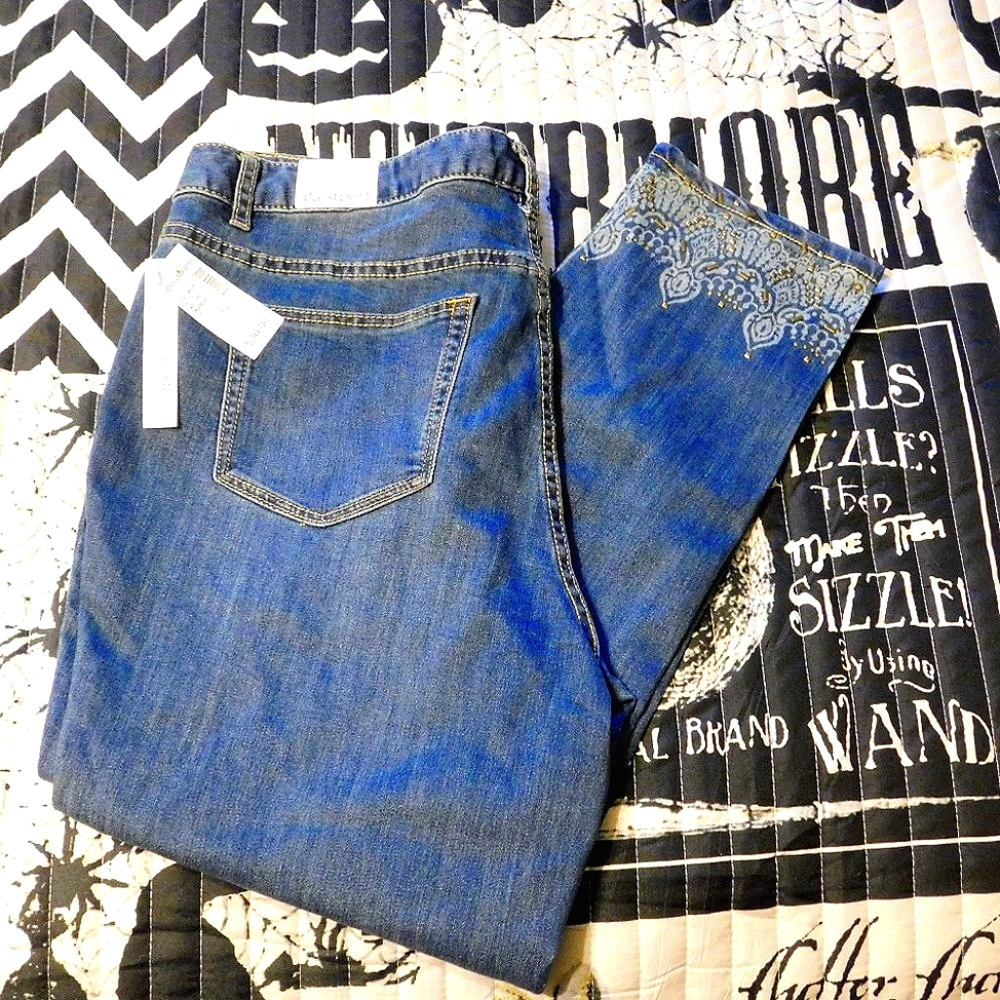 Westport Signature Fit Size 14 Embellished Jeans